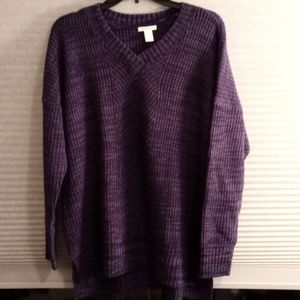 Westbound Blue Cable Knit Long Sleeve V-Neck Sweater 💙🌀💙